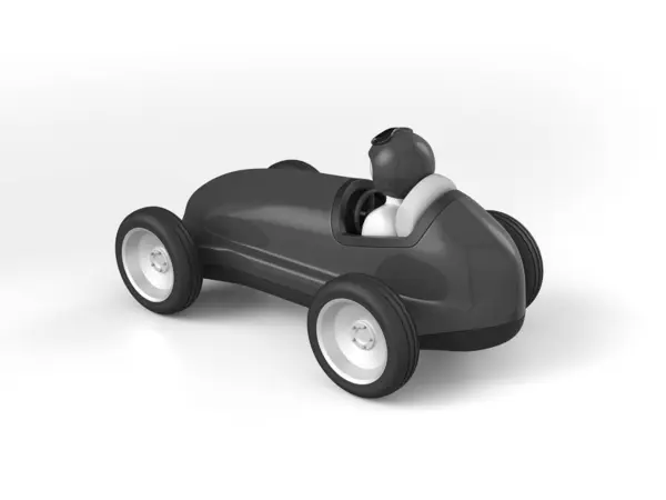 白色背景的玩具车 3D说明 — 图库照片