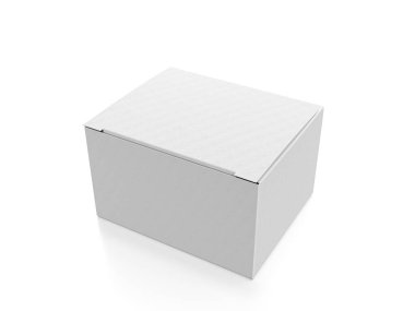 Packaging box on a white background. 3d illustration.