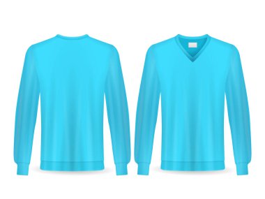 Sweatshirt set on a white background. Vector illustration.