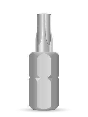 Torx tornavidayı beyaz arka planda ısırdı. Vektör illüstrasyonu.
