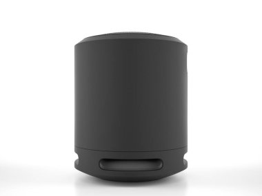 Beyaz arka planda bluetooth hoparlörü. 3d illüstrasyon.