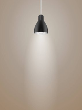 Beyaz arka plan üzerinde kolye lambası. Vektör çizimi.