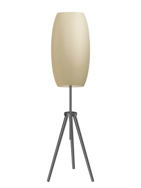 Beyaz arka planda yer lambası. Vektör illüstrasyonu.