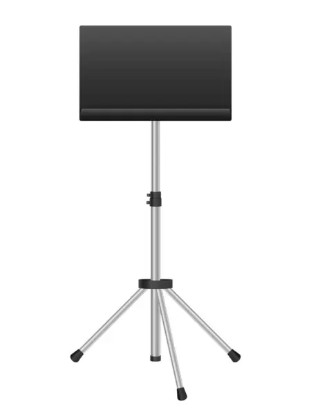 Music Staff Stand White Background Vector Illustration — Stock Vector