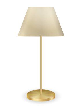 Beyaz arka planda yer lambası. Vektör illüstrasyonu.