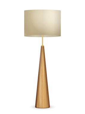 Beyaz arka planda yer lambası. Vektör illüstrasyonu.