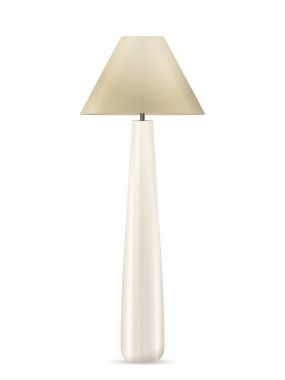 Beyaz arka planda yer lambası. Vektör illüstrasyonu.