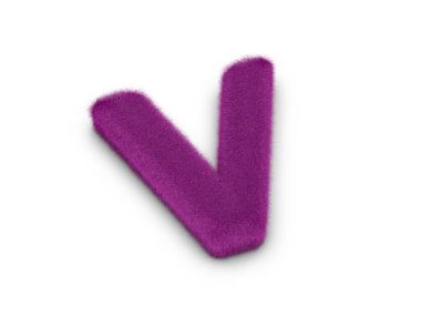 Beyaz arkaplanda V harfi var. 3d illüstrasyon.