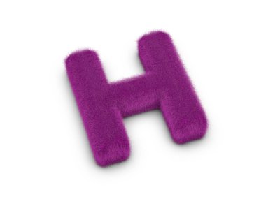 Beyaz arkaplanda H harfi var. 3d illüstrasyon.