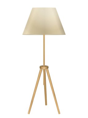 Beyaz arka planda yer lambası. Vektör illüstrasyonu.