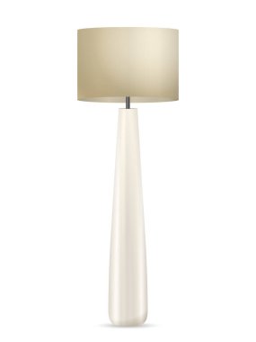 Beyaz arka planda yer lambası. Vektör illüstrasyonu.