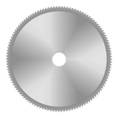 Beyaz arka planda testere bıçağı var. Vektör illüstrasyonu.