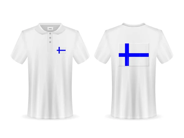 Suomen Lippu Valkoisella Pohjalla Vektoriesimerkki — vektorikuva