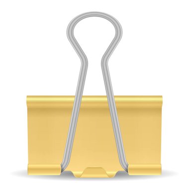 Beyaz bir arka plan bağlayıcı klibi. Vektör çizim.