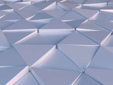 Üçgenlerin oluşturduğu bir arka plan. 3d illüstrasyon.