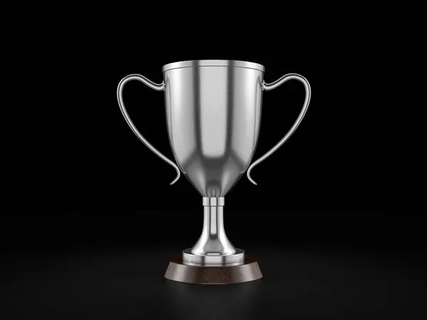 Silver Trophy Cup White Background Illustration — Stock Photo, Image