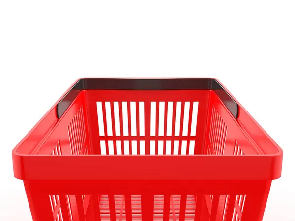 Shopping Basket White Background Illustration Stock Image