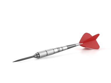 Beyaz bir arka plan üzerinde dart. 3D çizim.