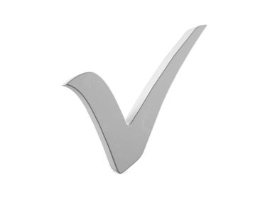 Beyaz arka planda metal işaretleme sembolü. 3d illüstrasyon.