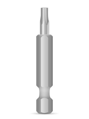 Torx tornavidayı beyaz arka planda ısırdı. Vektör illüstrasyonu.