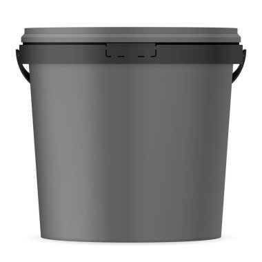 Beyaz arka planda boya kovası. Vektör illüstrasyonu.