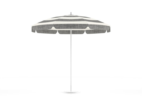 Beach umbrella on a white background. 3d illustration.