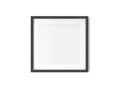 Beyaz arka planda poster çerçevesi. 3d illüstrasyon.