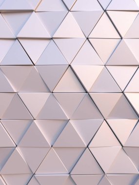 Üçgenlerin oluşturduğu bir arka plan. 3d illüstrasyon.