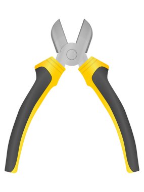 Beyaz arka planda bir çift kerpeten. Vektör illüstrasyonu.