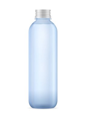 Beyaz arka planda cam şişe. Vektör illüstrasyonu.