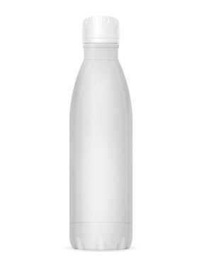 Beyaz arka planda plastik şişe. Vektör illüstrasyonu.