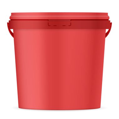 Beyaz arka planda boya kovası. Vektör illüstrasyonu.