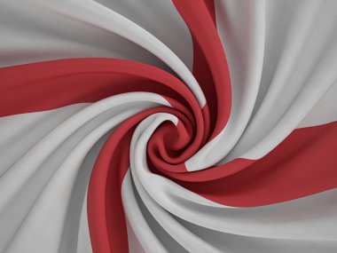 Çarpık tekstil İngiltere bayrağı. 3d illüstrasyon.