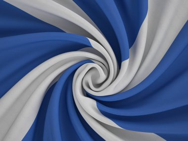 Çarpık tekstil İskoçya bayrağı geçmişi. 3d illüstrasyon.