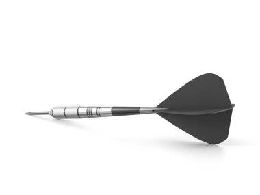 Beyaz bir arka plan üzerinde dart. 3D çizim.