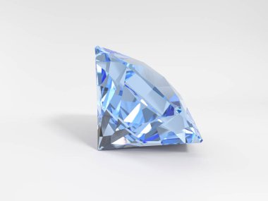 Beyaz bir arka plan üzerinde elmas. 3D çizim.