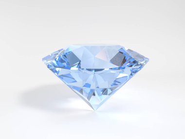 Beyaz bir arka plan üzerinde elmas. 3D çizim.