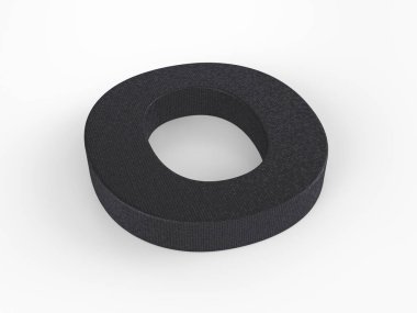 Beyaz arka planda plastik O harfi. 3d illüstrasyon.