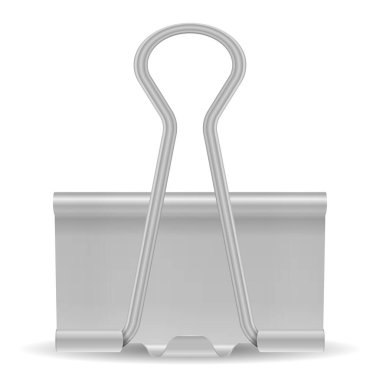 Beyaz bir arka plan bağlayıcı klibi. Vektör çizim.