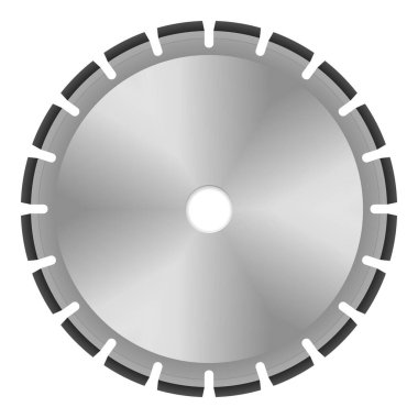 Beyaz arka planda testere bıçağı var. Vektör illüstrasyonu.