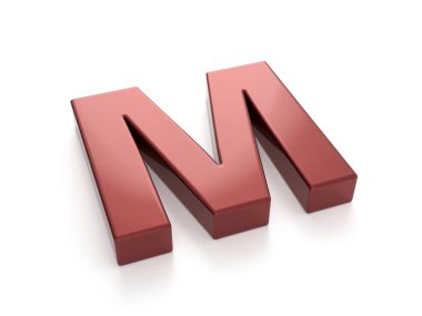 Beyaz arka planda araba boyası M harfi. 3d illüstrasyon.