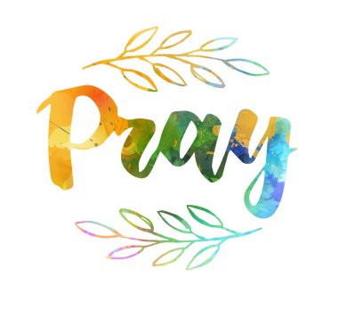 Dua et - suluboya sıçrama arkaplanı üzerine el yazısıyla yazılmış modern yazı harfi.