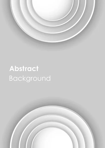 Circular Background Concentric Elements Minimal Abstract Clean Paper Design Template — Stock Vector