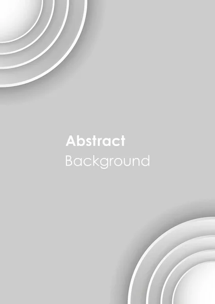 Circular Background Concentric Elements Minimal Abstract Clean Paper Design Template — Stock Vector