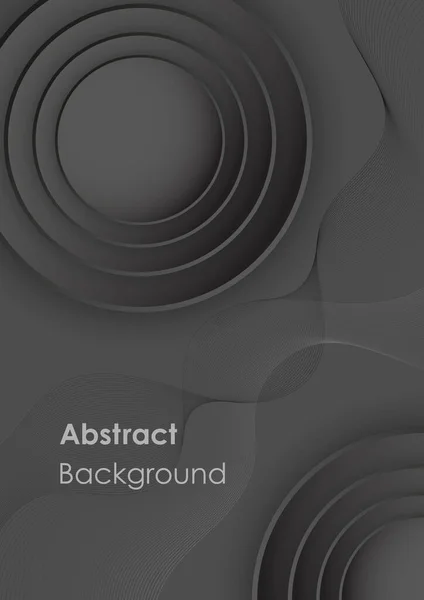 Fondo Circular Con Elementos Concéntricos Plantilla Diseño Papel Limpio Abstracto — Archivo Imágenes Vectoriales