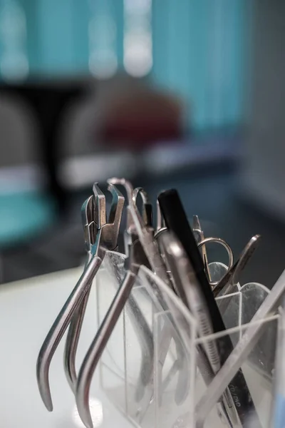Zahnärztliche Werkzeuge Dentalhygiene Und Gesundheitskonzept — Stockfoto
