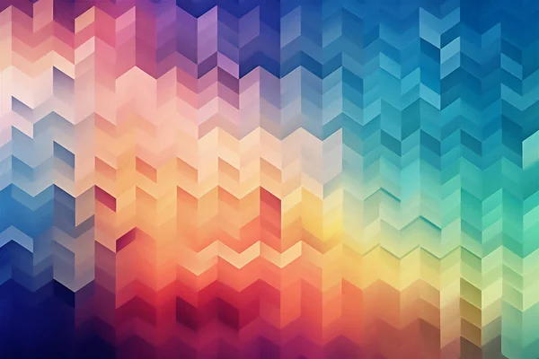 Streszczenie Geometrycznych Kształtów Wzór Pełnym Kolorze Tęczy Spektrum Kolorów — Zdjęcie stockowe