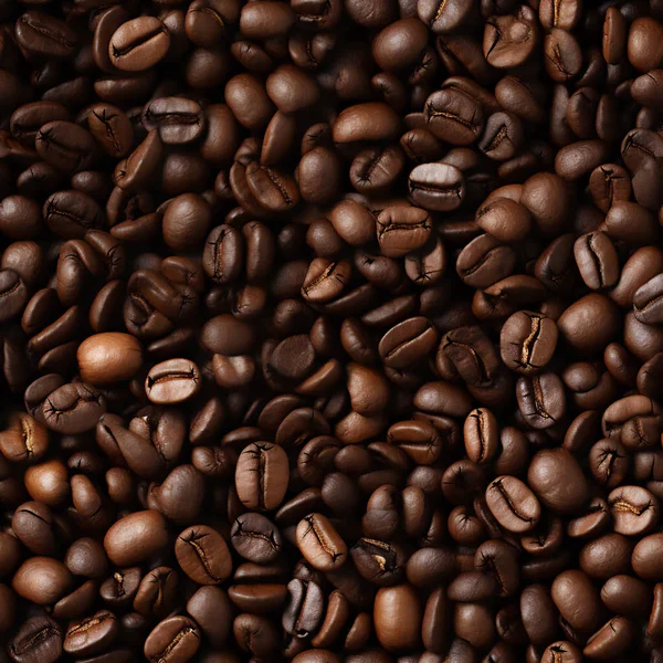 Background Roasted Coffee Beans Seamless Pattern Natural Texture — Stock Photo, Image