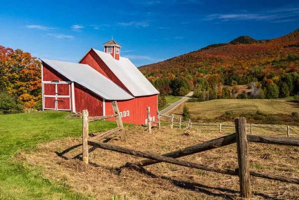 Grandview Gård Lada Vid Sidan Banan Nära Stowe Vermont Hösten — Stockfoto