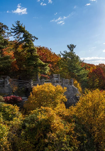 Stone Clad Coopers Rock Overlook Colorful Trees Morgantown West Virginia — Stock Photo, Image